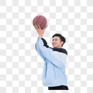 青年男性打篮球图片