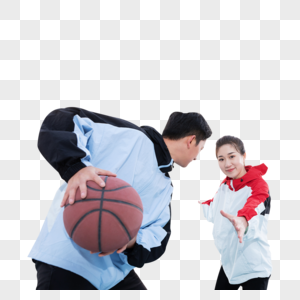 情侣打篮球图片