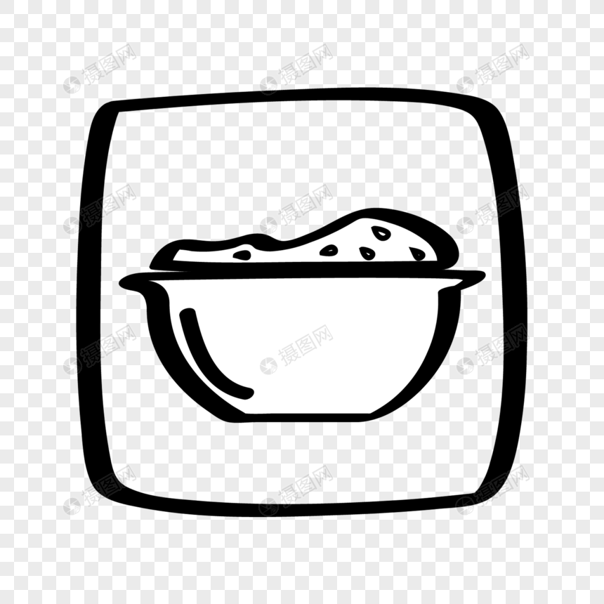 剩菜类垃圾图标简笔画