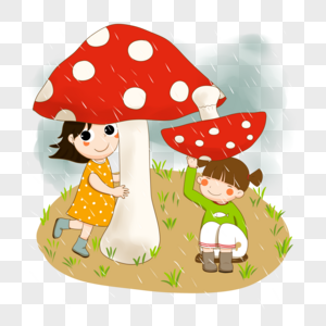 采蘑菇的姑娘图片
