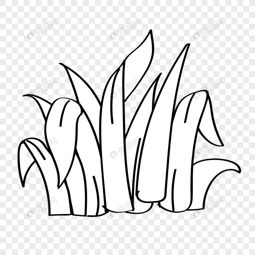 小草简笔画元素素材下载-正版素材401712691-摄图网