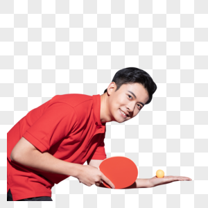 乒乓球训练的青年男图片