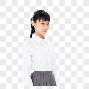 中学生女孩形象图片