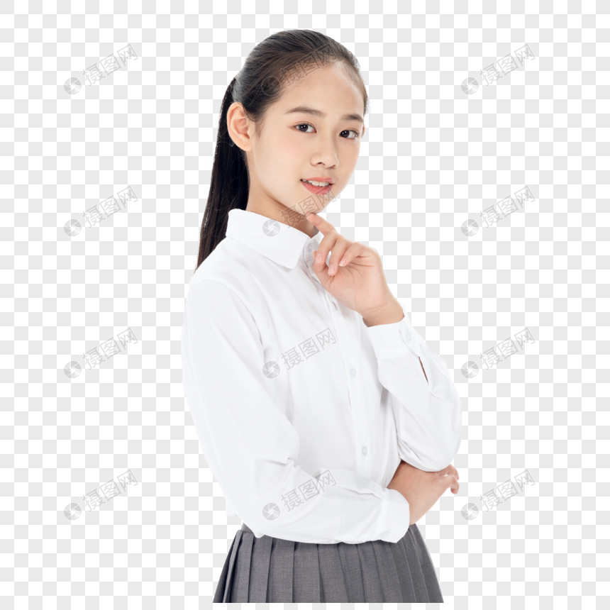 中学生女孩图片