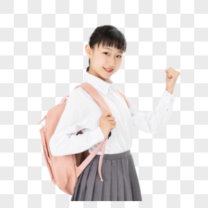 中学生女孩加油图片