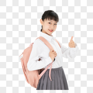 中学生女孩点赞图片