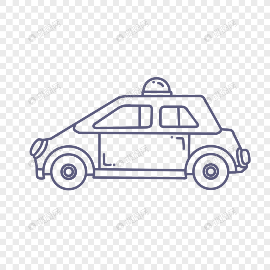 警车简笔画