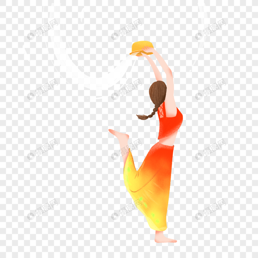 泼水的女孩元素素材下载-正版素材401718018-摄图网