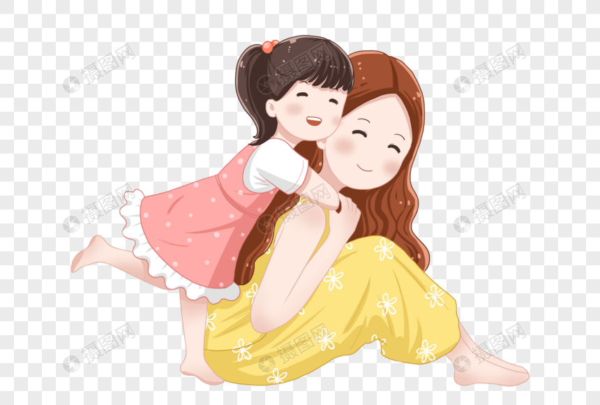 小女孩和妈妈