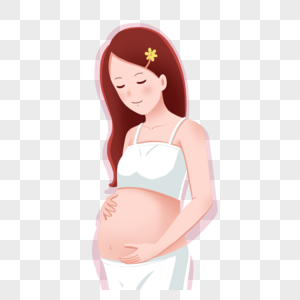 怀孕的妈妈母亲节素材高清图片