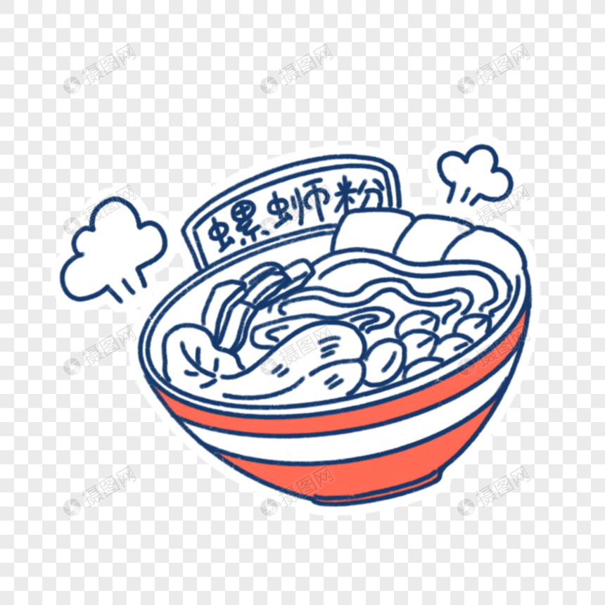 螺蛳粉简笔画