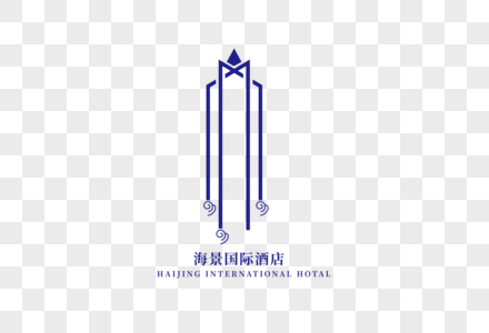 高端创意海景国际酒店LOGO设计高清图片