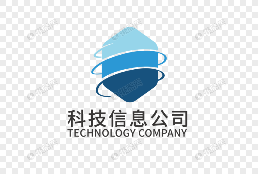 高端大气科技信息公司LOGO设计图片