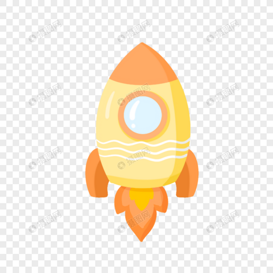 黄色小火箭图片