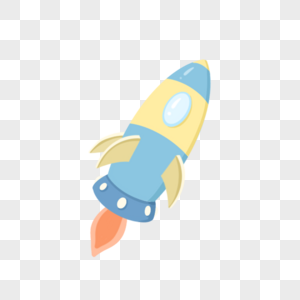 蓝色小火箭图片