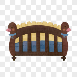 婴儿床手绘婴儿床高清图片