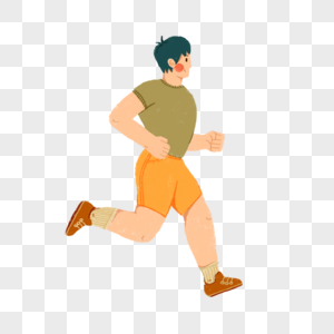跑步的男孩男生健身高清图片