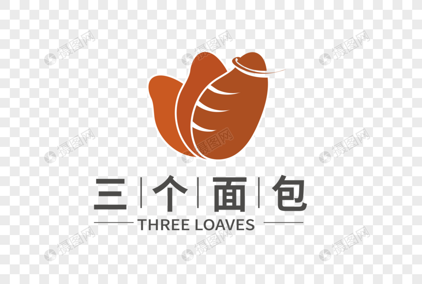 创意大气三个面包食品LOGO设计图片