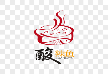 时尚创意酸辣鱼LOGO设计高清图片