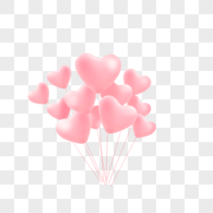 爱心气球告白高清图片素材