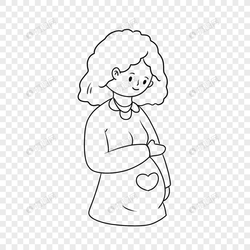 孕妇简笔画