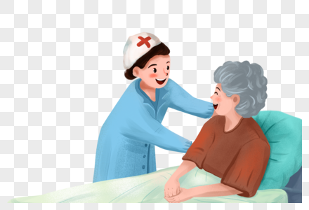 护士照顾病人高清图片