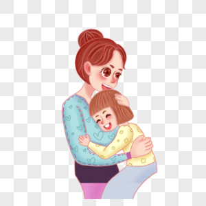 抱着母亲的孩子拥抱高清图片素材