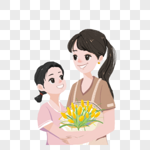 母亲节送花给妈妈图片