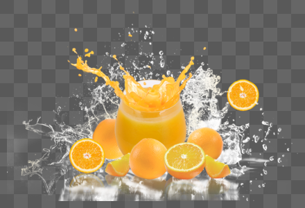 夏日清凉橙汁图片