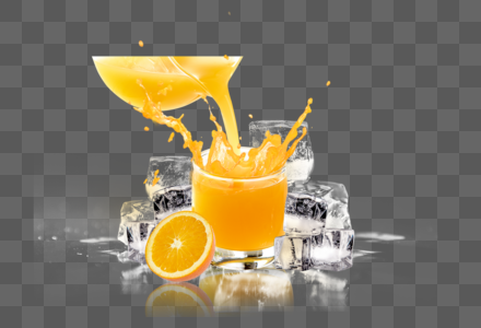 冰凉橙汁图片