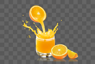 喷溅橙汁图片