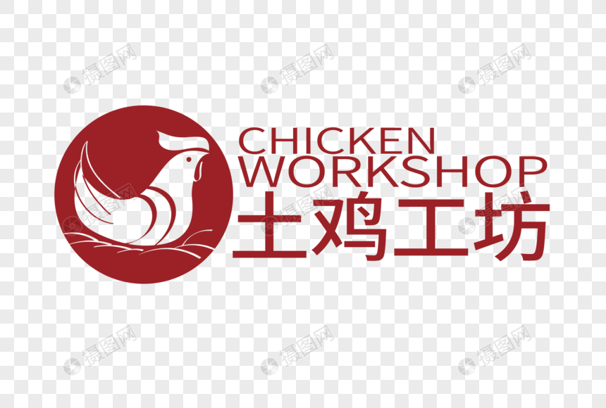 时尚大气土鸡店logo