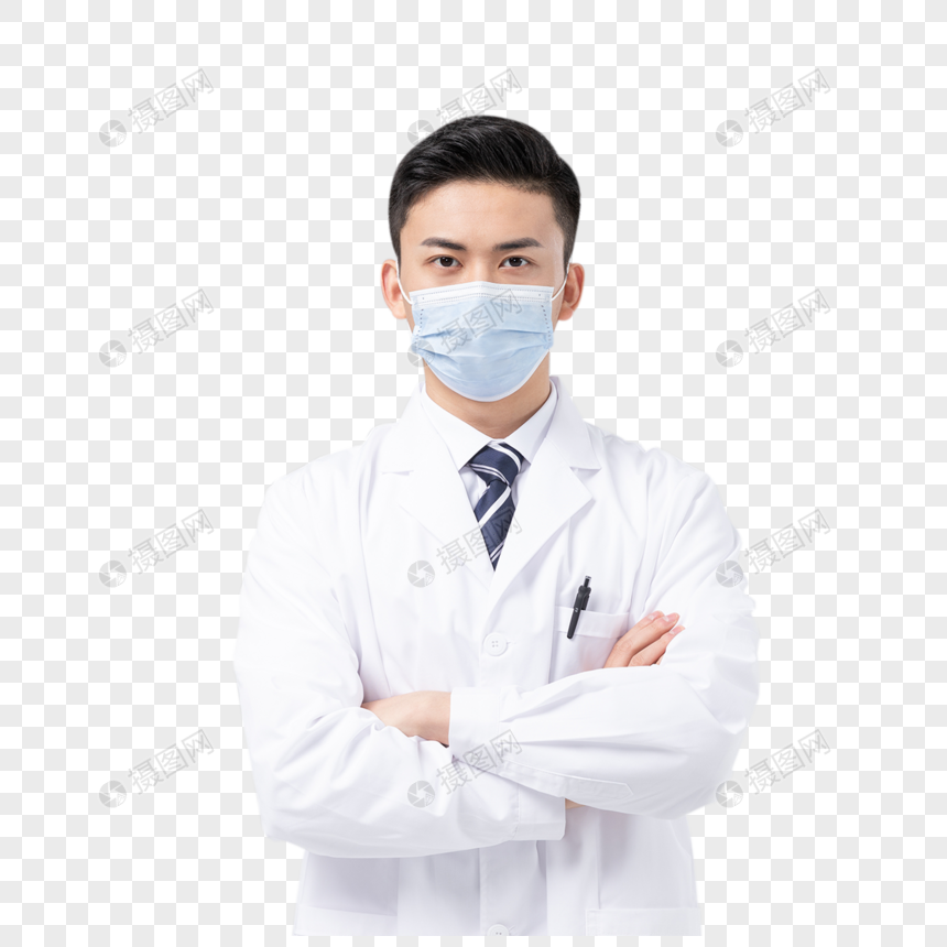 戴口罩戴男性医生形象
