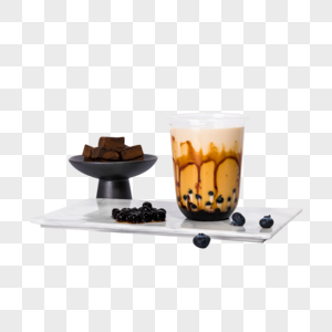 奶茶制作黑糖珍珠奶茶高清图片
