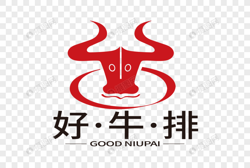 时尚大气好牛排餐饮美食LOGO图片