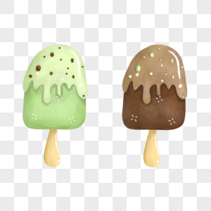 夏天冰淇淋装饰图案高清图片