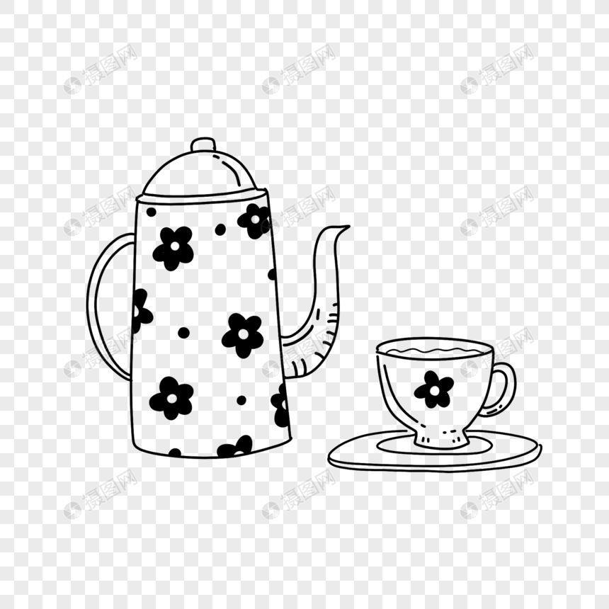 水壶水杯简笔画