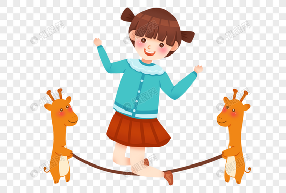 儿童节跳绳的女生图片