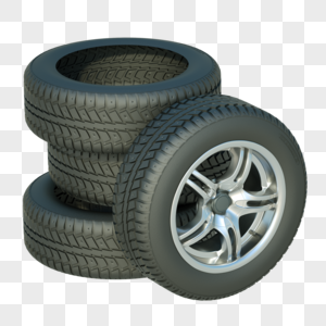 C4D建模轮胎车轮高清图片