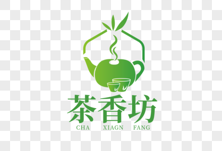 高端大气茶香坊LOGO设计高清图片