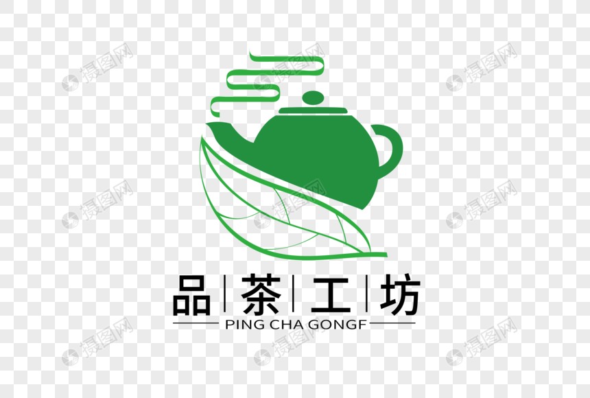 高端大气品茶工坊LOGO设计图片