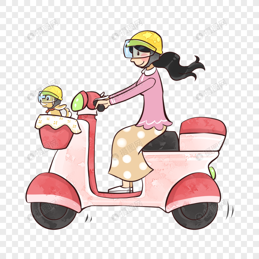 佩戴头盔安全骑车