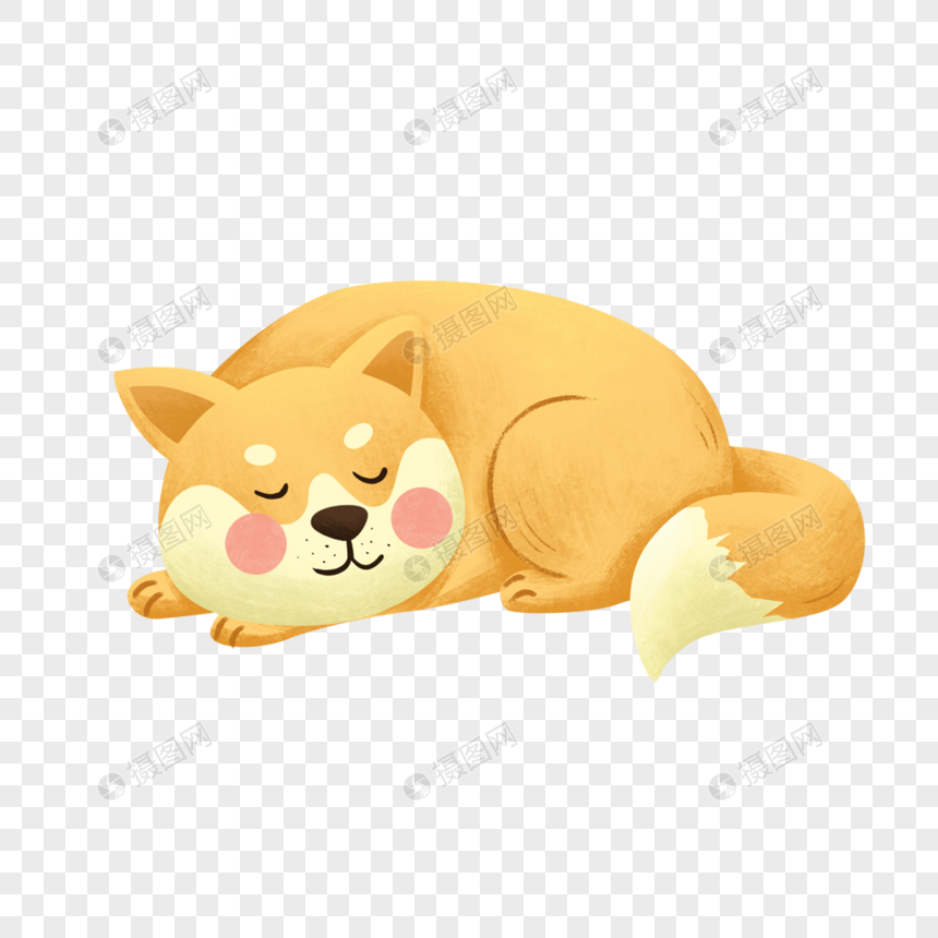 趴着睡觉的小狗
