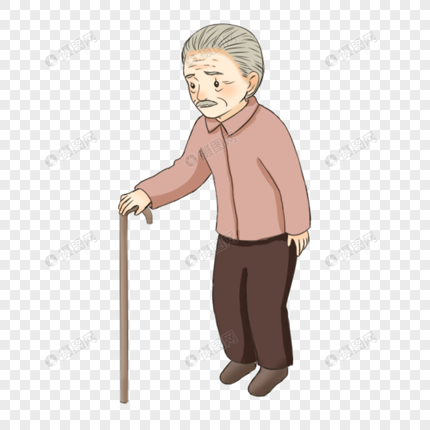 为您提供免抠元素正版 元素素材下载,该元素素材标题为拄着拐杖的老人