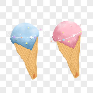 夏天冰淇淋甜筒装饰图案图片