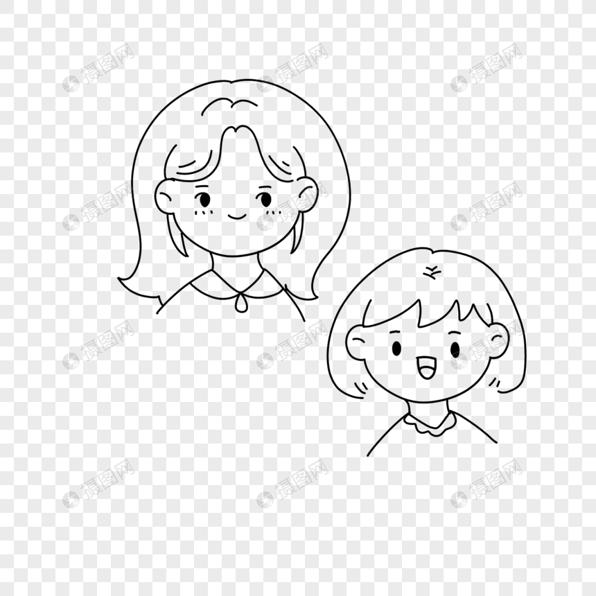三年级小女孩简笔画