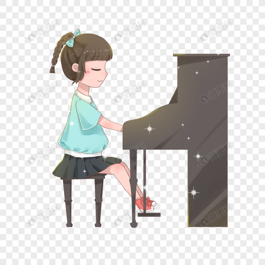 免抠元素 手绘/卡通元素 钢琴课.psd 860_860