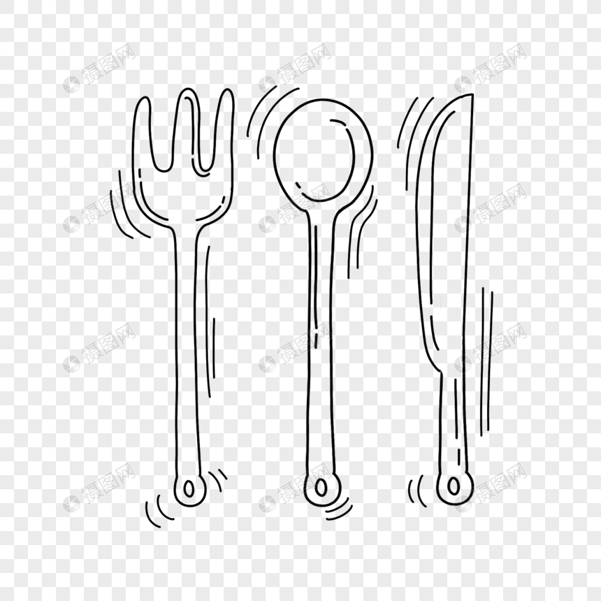 餐具简笔画