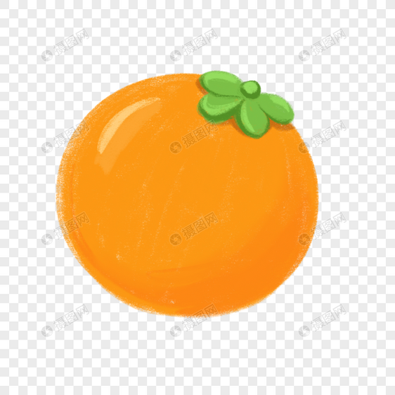 蜡笔风格夏日可爱橙子图片
