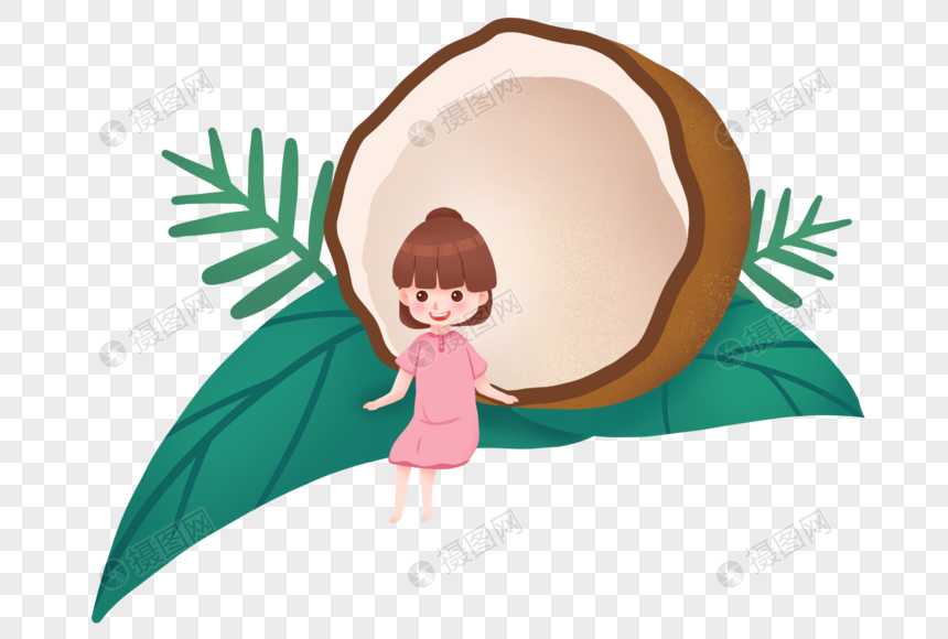 夏日椰子女孩